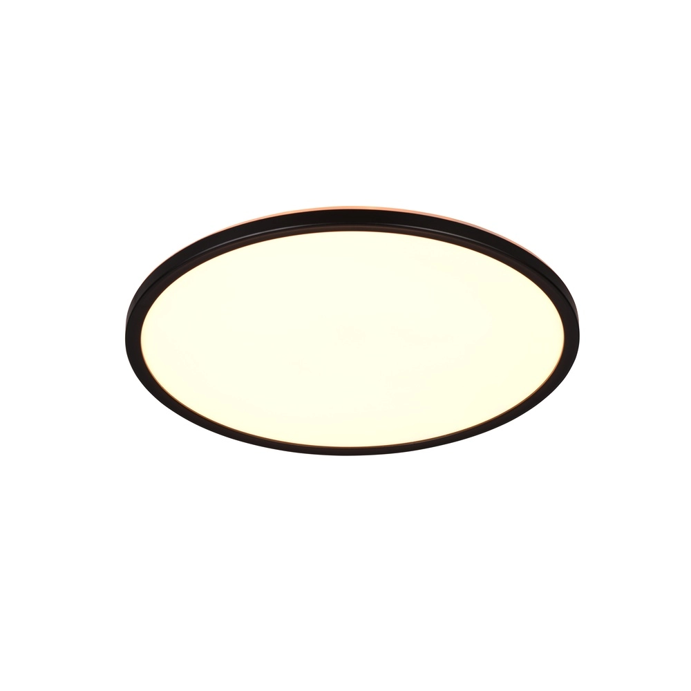 Éclairage de plafond rond Emra noir Ø 42cm
