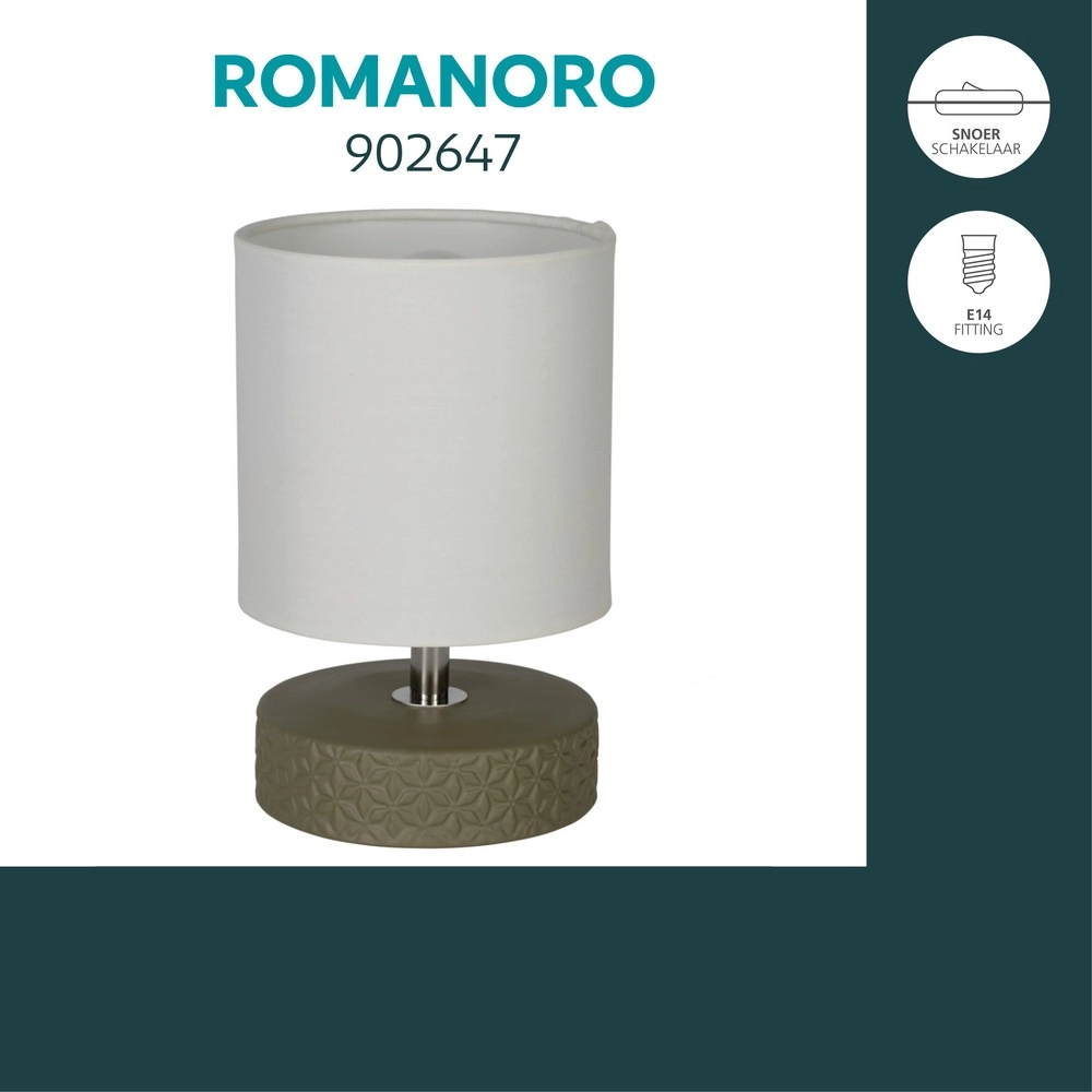 Lampe de table Romanoro rose avec vert Eglo 9008606399796