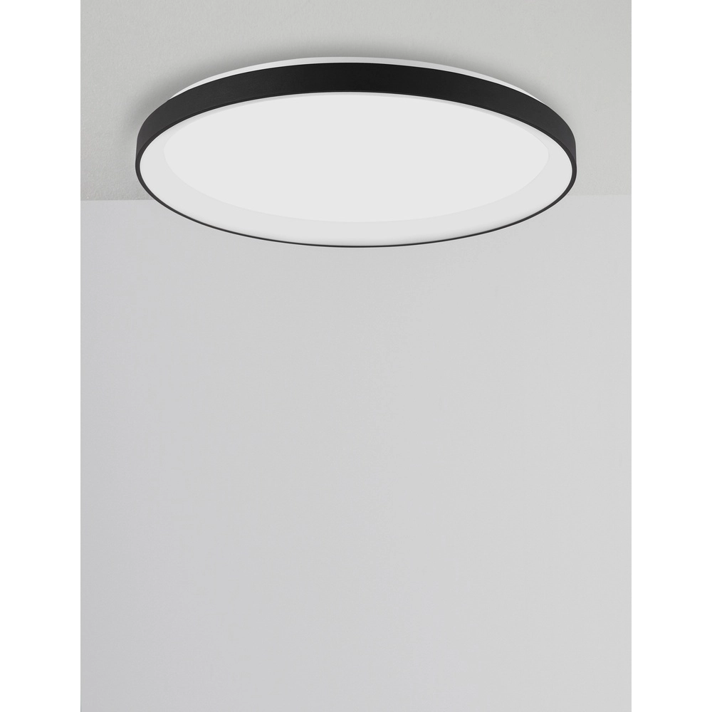 Plafonnier design Pertino Ø 58cm noir Lyora 5212017446015