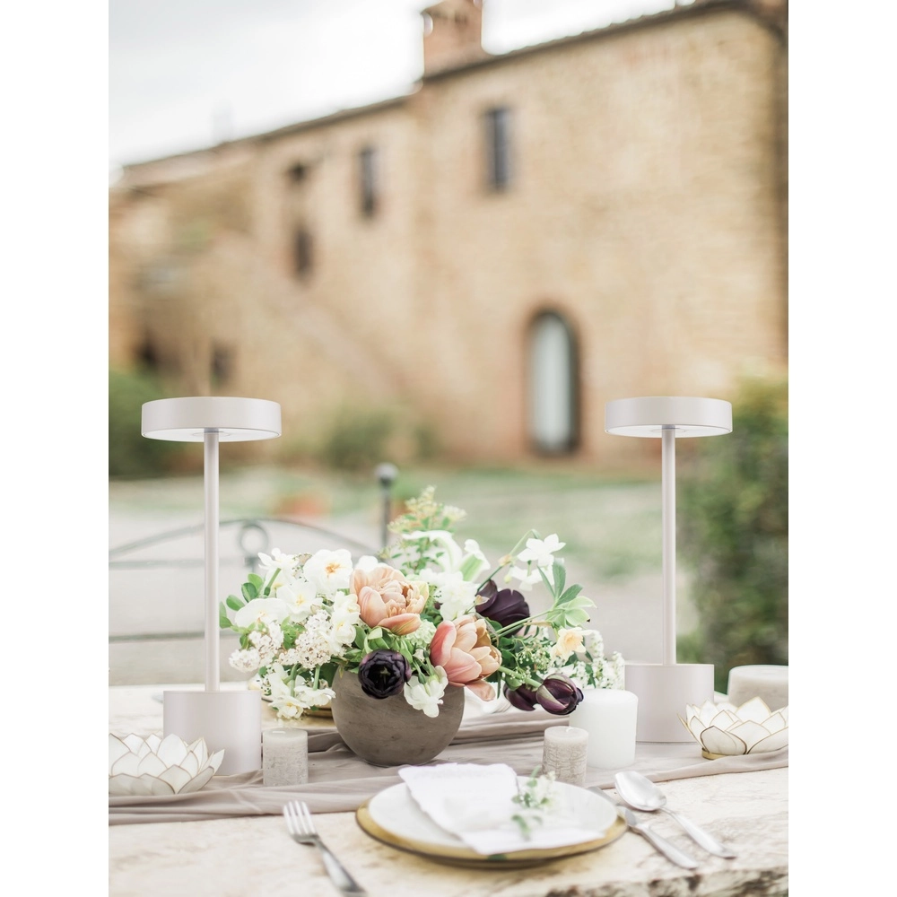 Lampe de table design Fumo Blanc rechargeable Lyora 5212017434746
