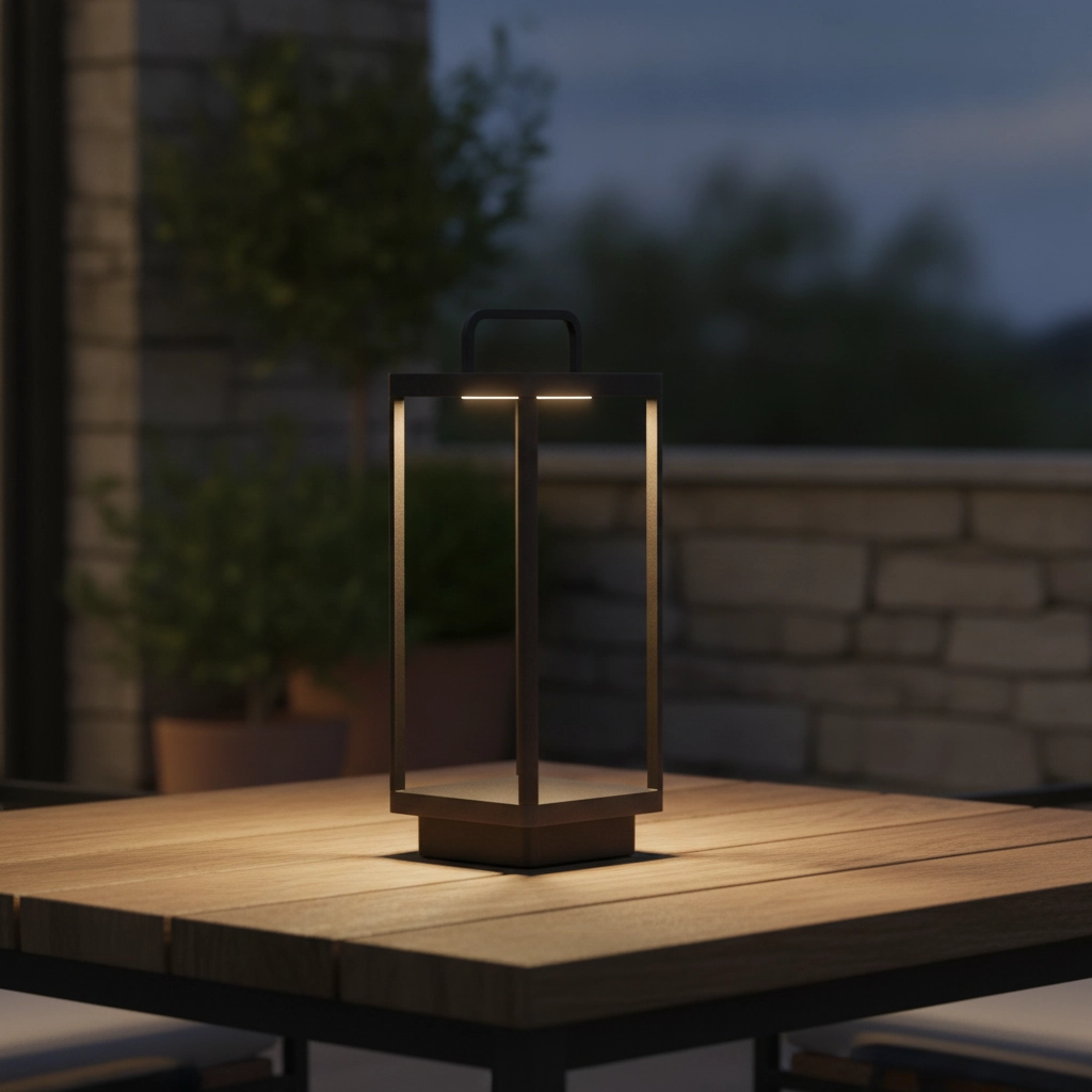 Lampe de table solaire Bali 51cm anthracite