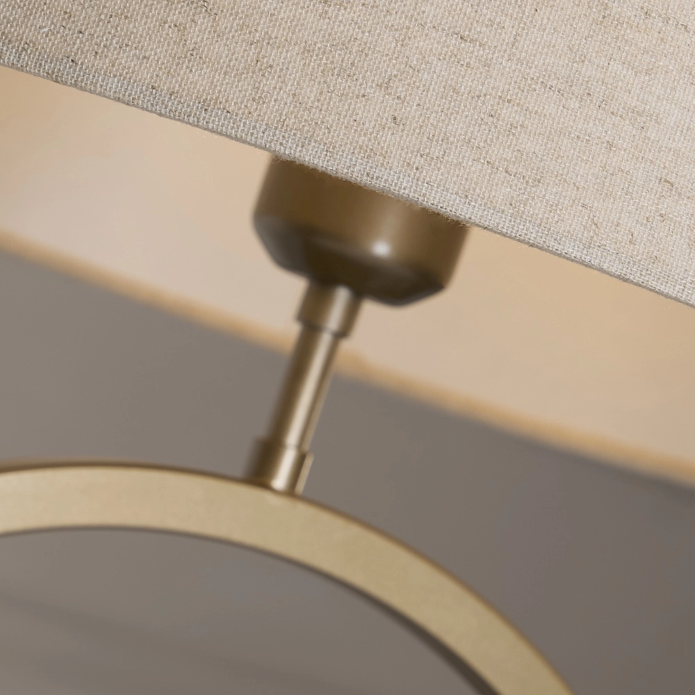 Lampe de table Elegant bronze avec capuchon crème Searchlight 5053423305851
