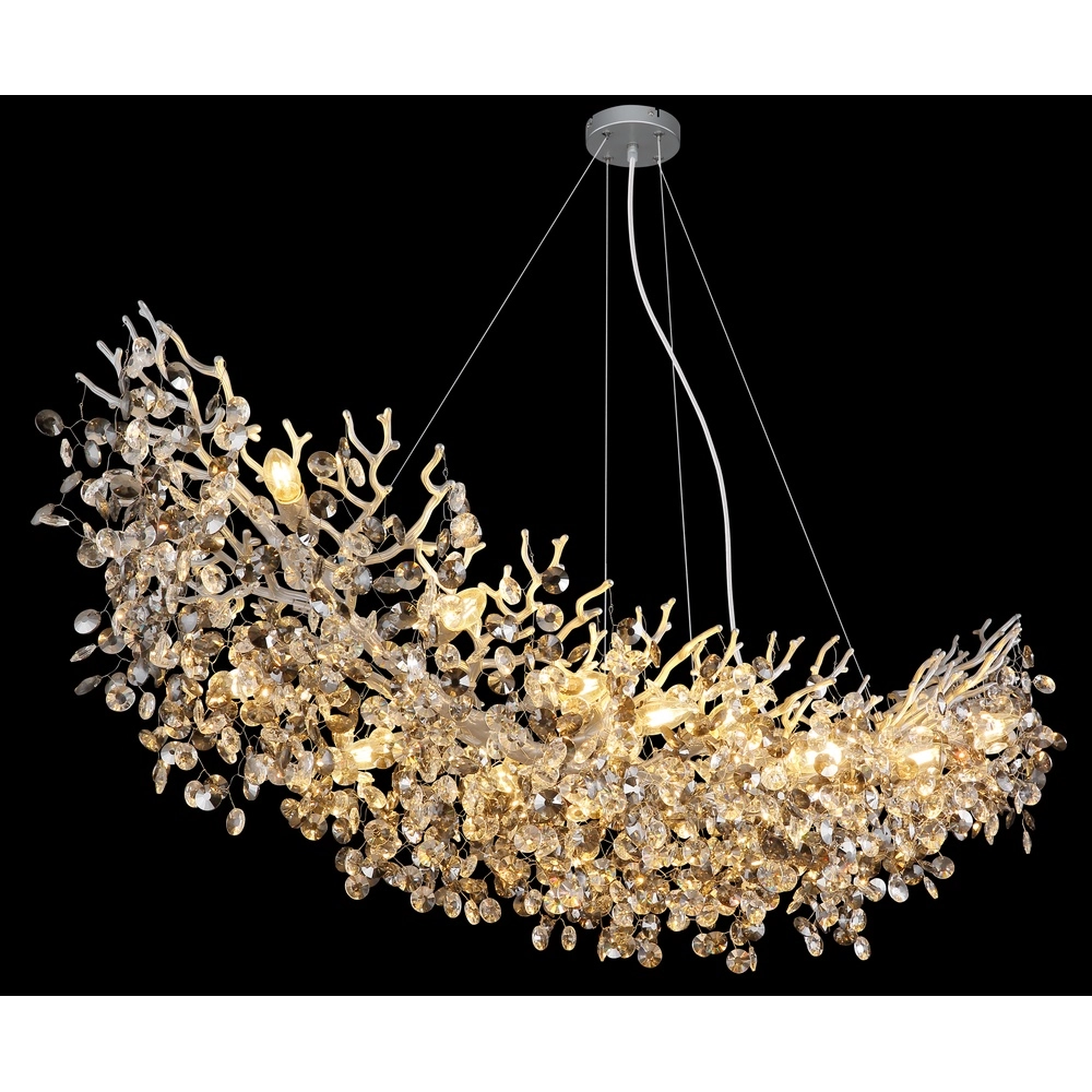 Lampe suspendue Queena Gris argenté 150 cm Globo 9007371533695