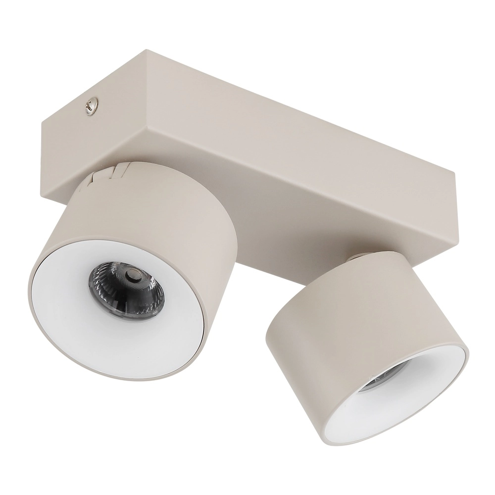 Spot de plafond à 2 lumières Rae brun sable Globo 9007371578863