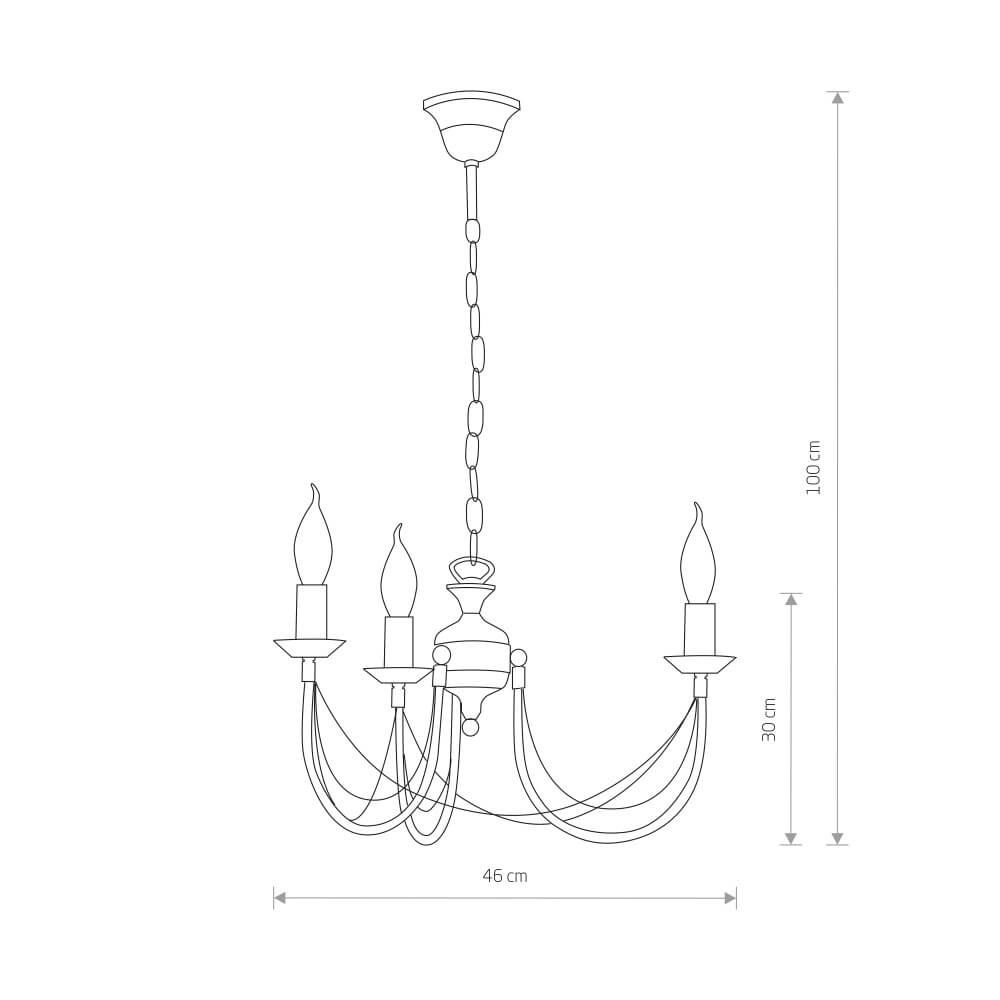 Lustre à 3 lumières Ares Lyora 5903139204996