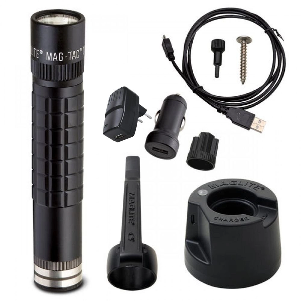 Lampe de poche LED Mag Tac Plain Bezel Rechargeable DIRIGÉ Maglite 38739680279