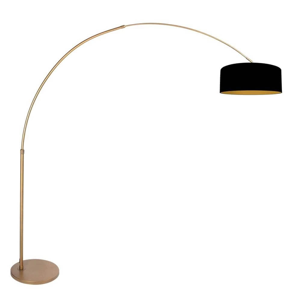 Lampe à arc Sparkled Light bronze avec abat-jour noir Ø 45cm Lampe à arc Sparkled Light bronze avec abat-jour noir Ø 45cm