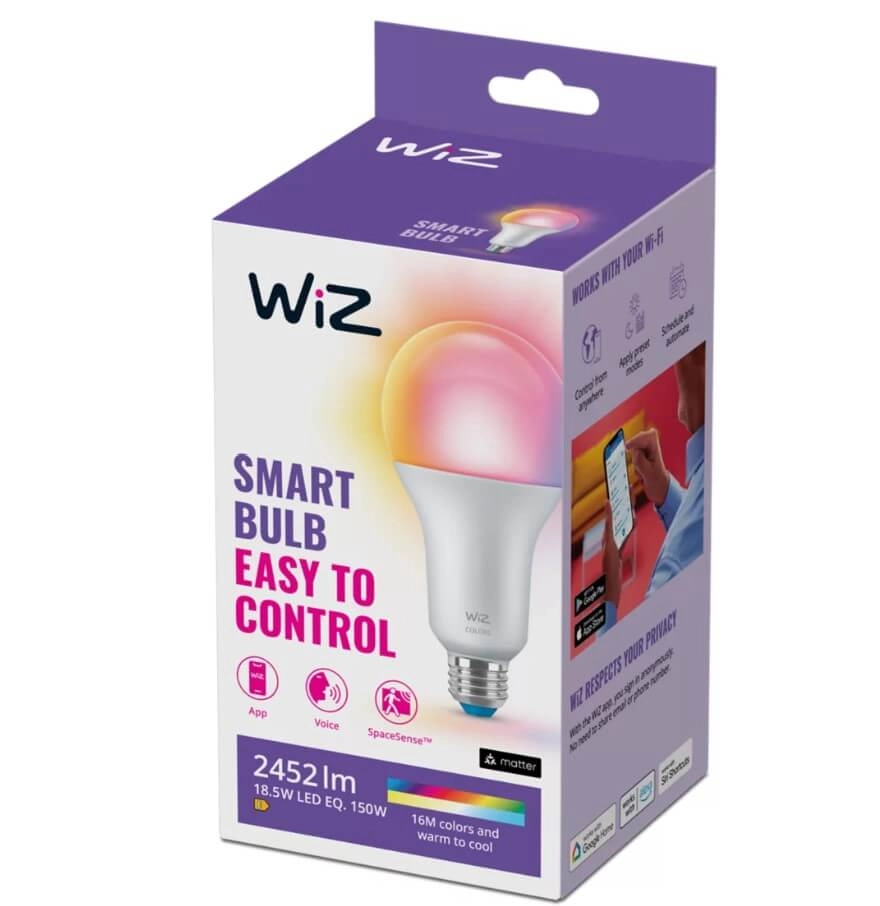Source de lumière intelligente E27 - 18,5W WiZ 8719514554634