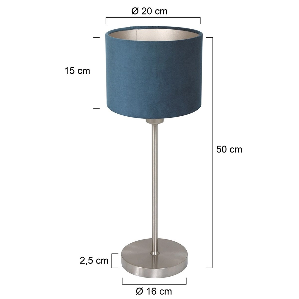 Lampe de table Noor avec capuche bleue Steinhauer 8712746182118