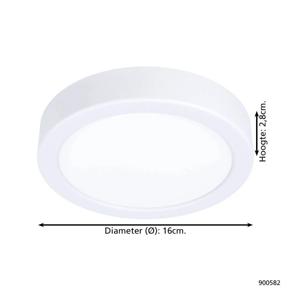 Plafonnier blanc Fueva 5 Ø 16 cm Eglo 9008606244829