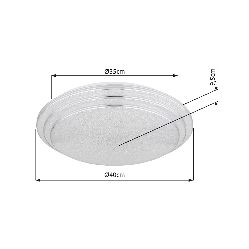 Éclairage de plafond Aley Ø 40cm Globo 9007371436422