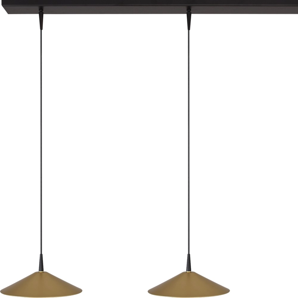 Lampe pendante à 3 lampes Ceppo noir avec or Ø 22cm Masterlight 8718121358437