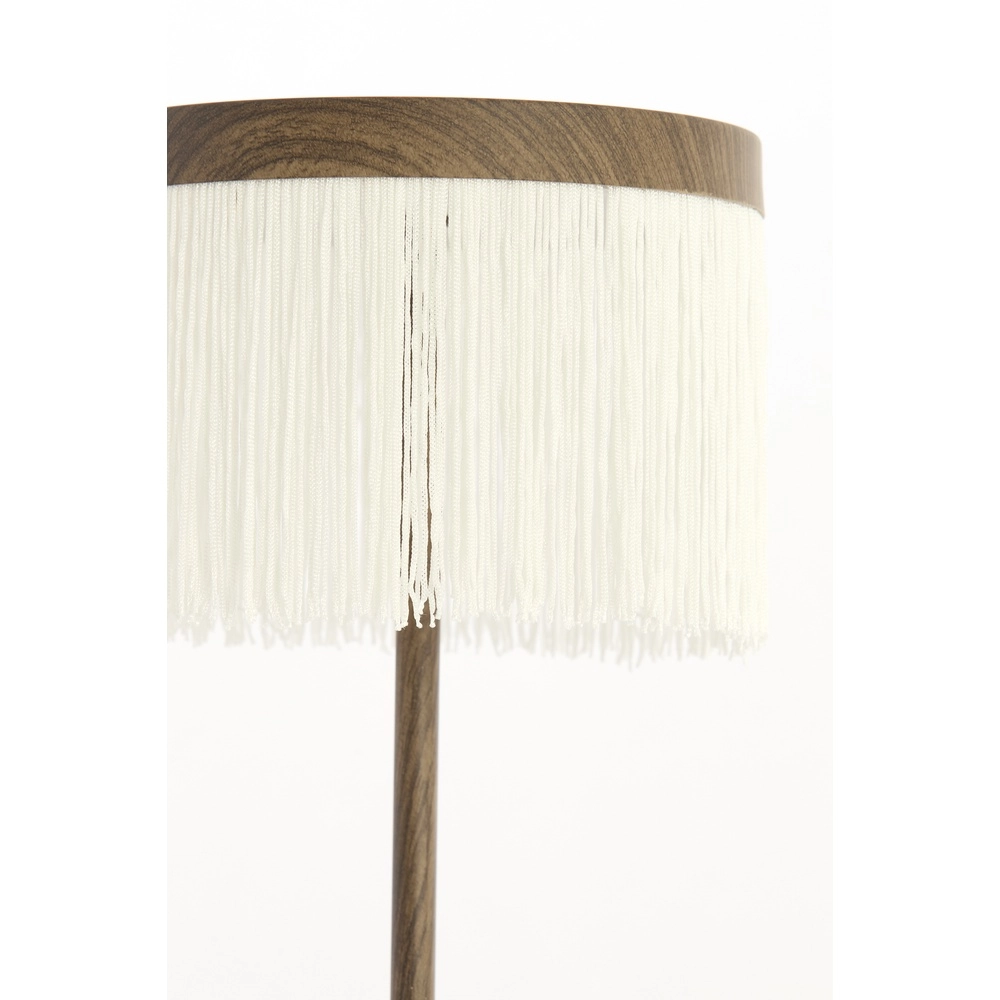 Lampe de table rechargeable Diny Look noyer avec blanc Light & Living 8717807816377