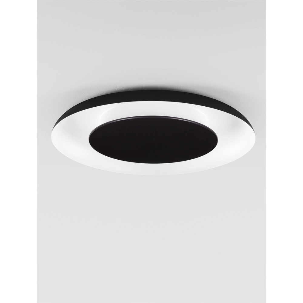 Plafonnier design Epos Ø 60cm noir avec blanc Lyora 5212017463197