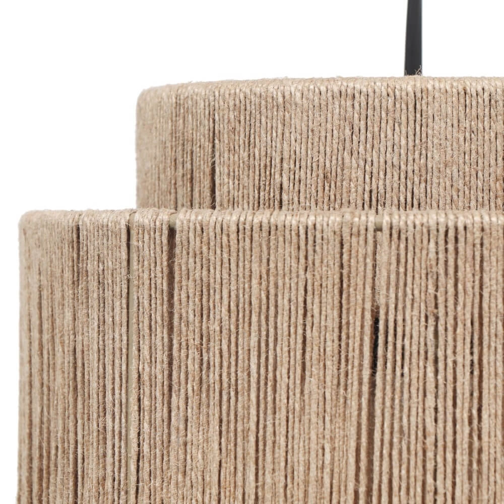 Lampe suspendue pour salle à manger Smilla avec capuchons en corde Trio 4017807617689