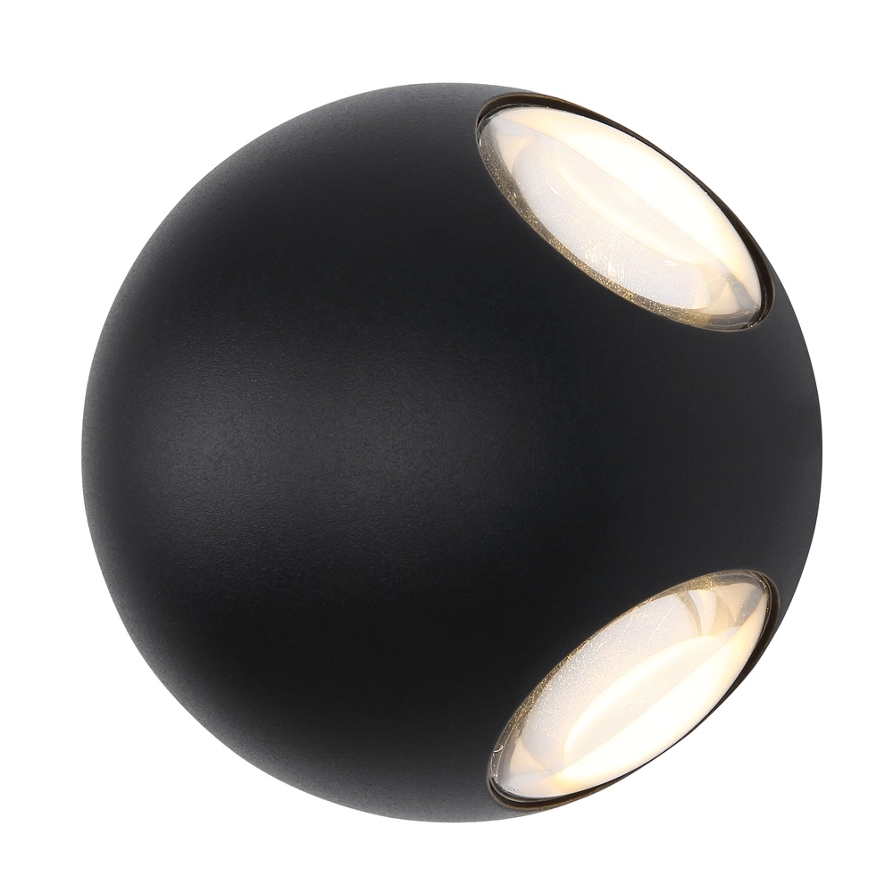 Lampe murale ronde Slice Noir