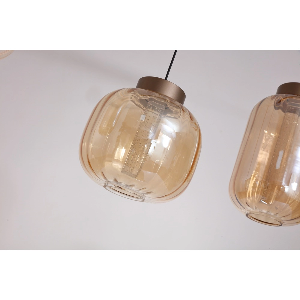 Suspension design Lille avec verre ambré Searchlight 5053423299457