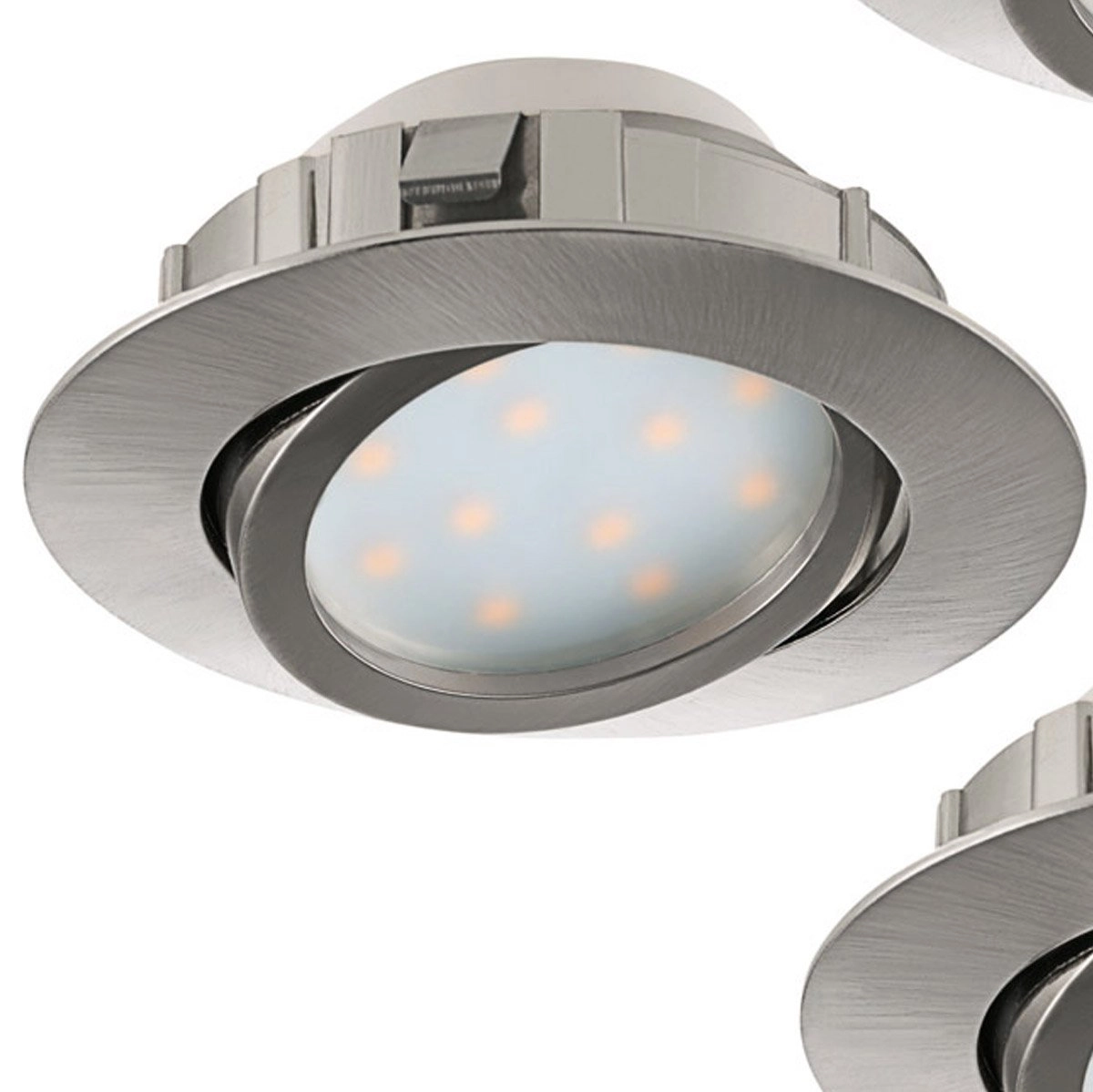 Spot de plafond LED Pineda Round (3x) 3x6w - 3000K - 8,4cm nickel Eglo 9002759958534
