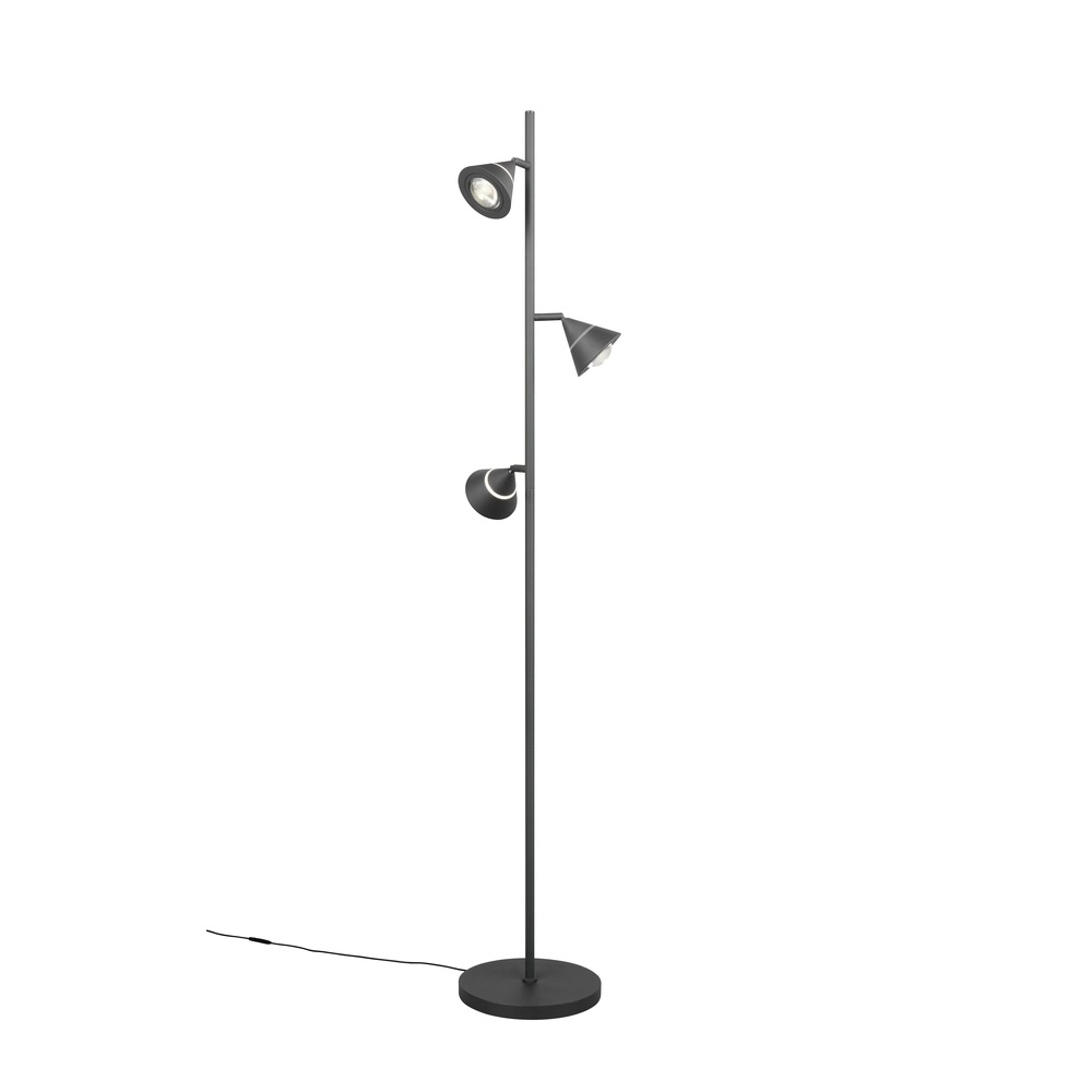 Lampadaire Romeo noir Trio 4017807675399