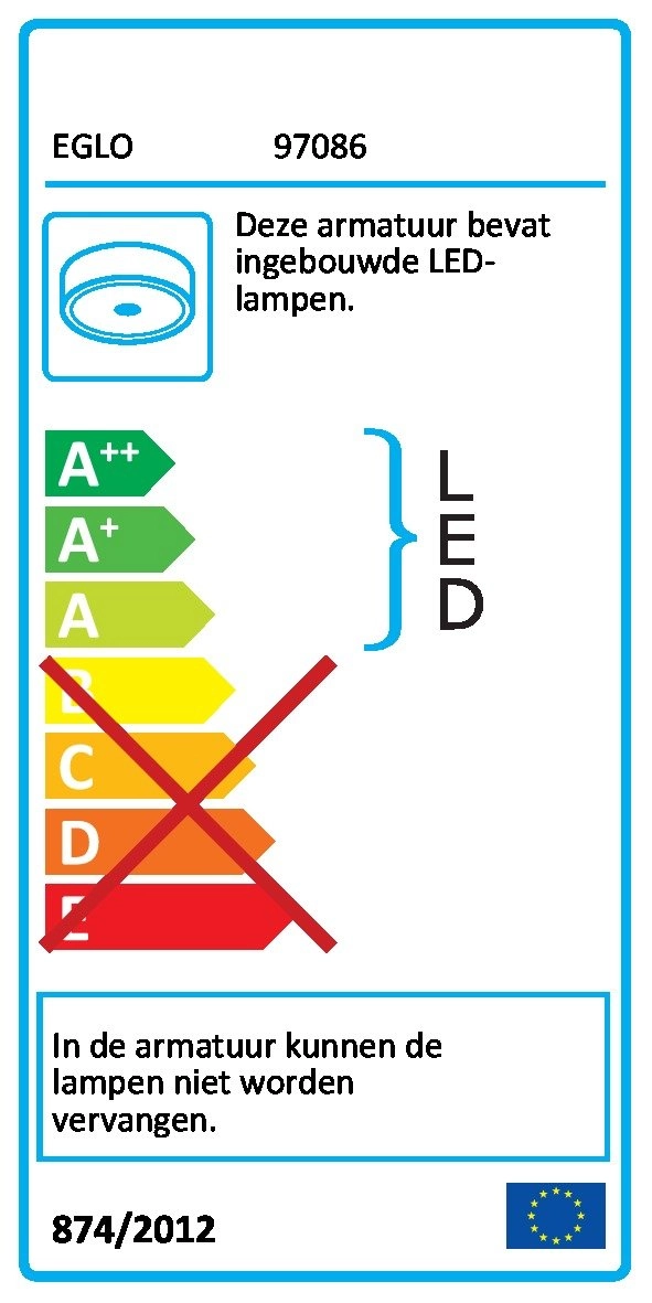 LED plafonnier Reducta 1 Eglo 9002759970864