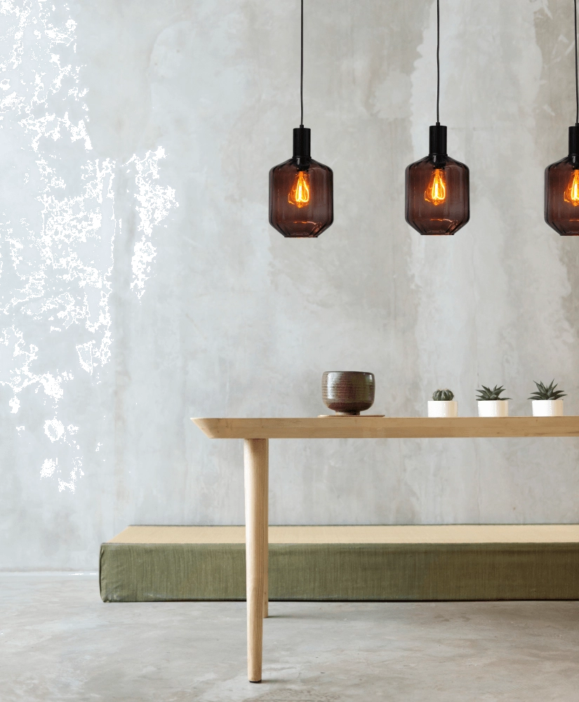 Lampe suspendue 3 lumières - noire - Porto avec lunettes rouges Jagger - Ø 24cm Masterlight 8718121269535