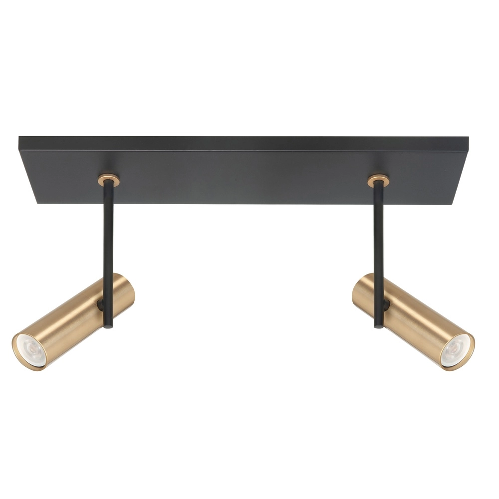 Point noir Trend avec laiton 2 lumières droite Point noir Trend avec laiton 2 lumières droite
