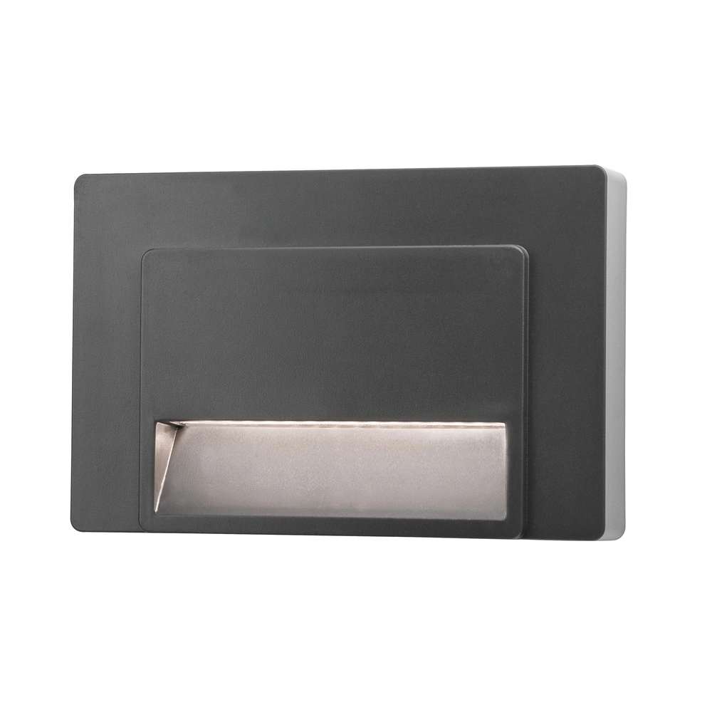 Applique murale Luton rectangle 12,5cm gris Applique murale Luton rectangle 12,5cm gris