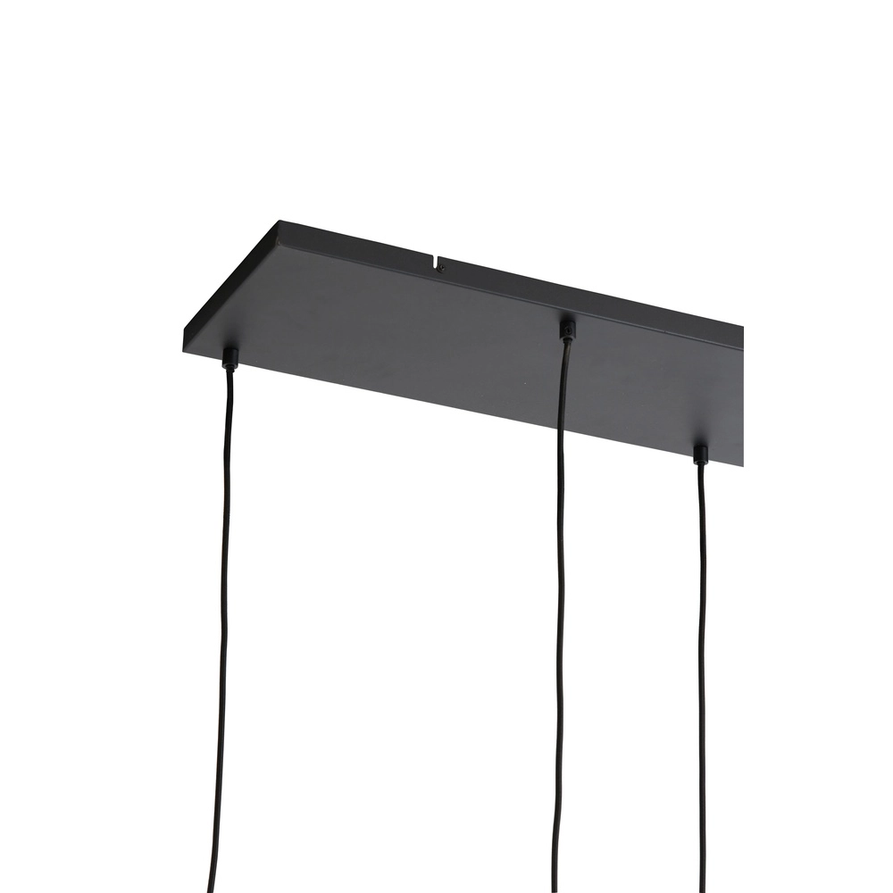 Lampe pendante de table à manger Lekar 5x E27 - noir avec verre fumé Light & Living 8717807638351