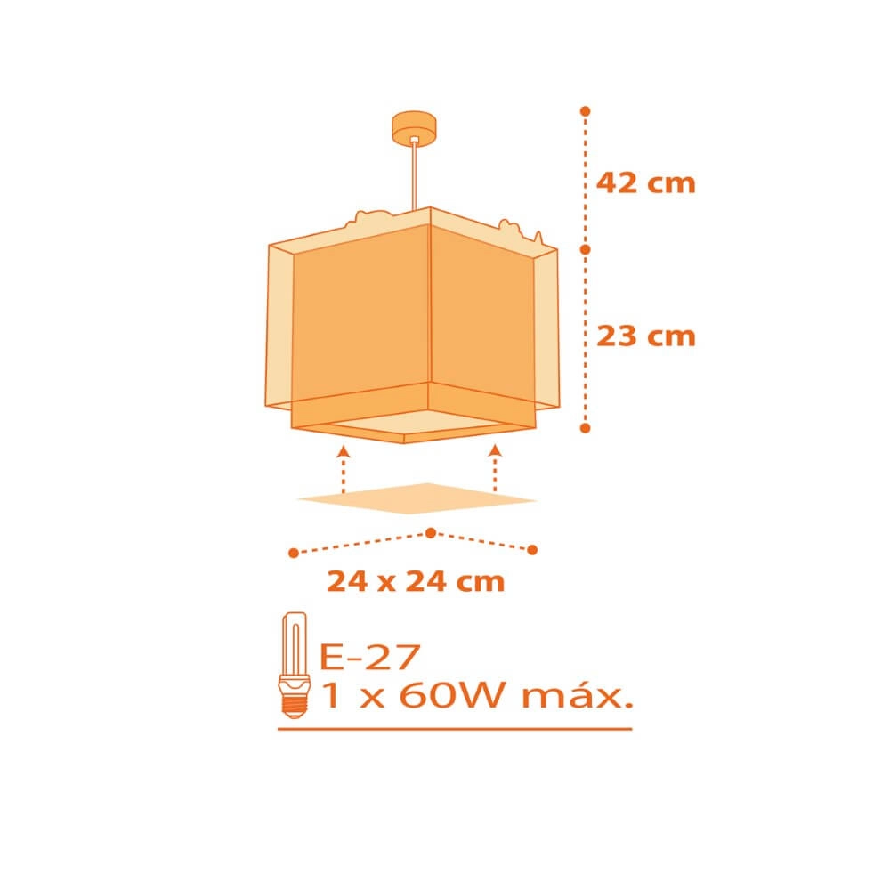 Lampe suspendue chambre d'enfant Dinos Dalber 8420406734521