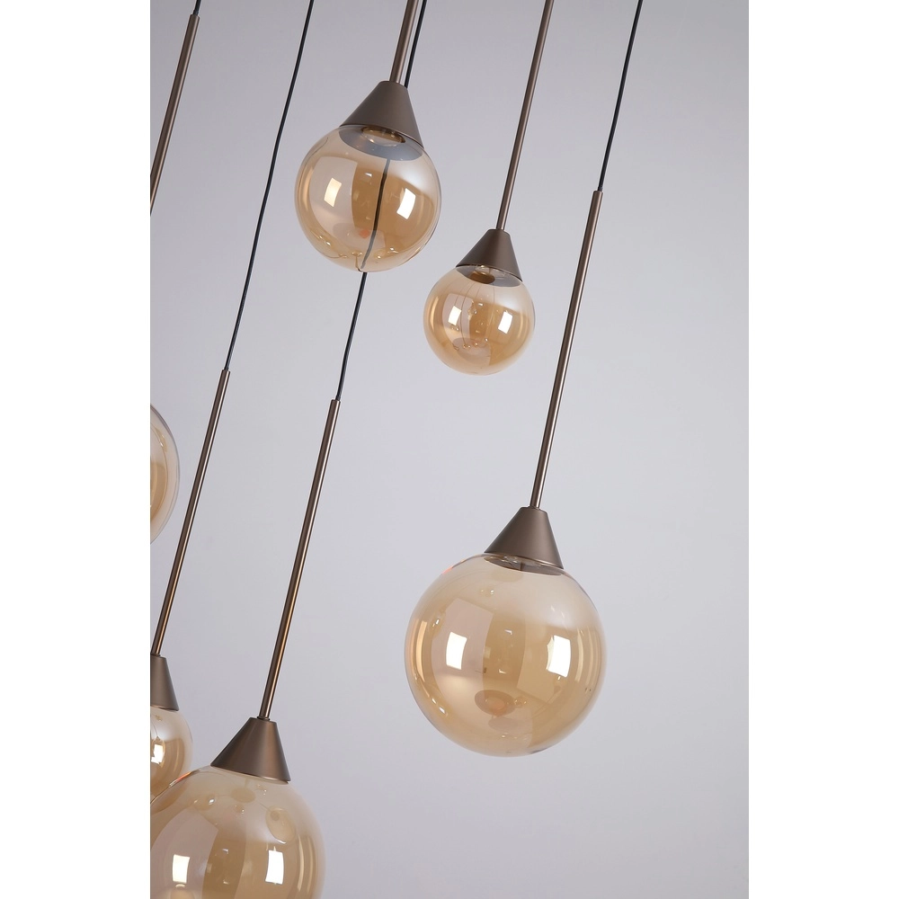 Lampe pendante de conception Opux Lux Bronze à 6 lumières Searchlight 5,05342E+12