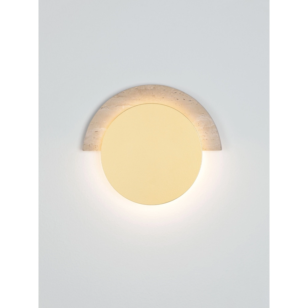 Lampe murale de conception Molli travertin Ø 17cm Lyora 5212063501300