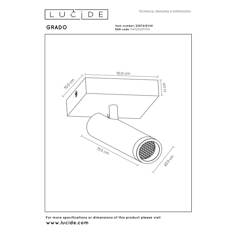 Lampe de plafond élégante Grado brun sable Lucide 5411212221704