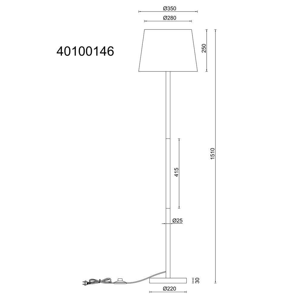 Lampe de pied Joris bois Globo 9007371516810