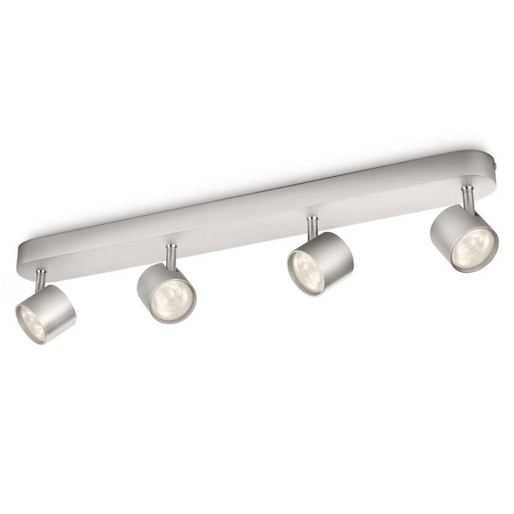 Spot de plafond LED My Living Star Gris métallisé à 4 lumières