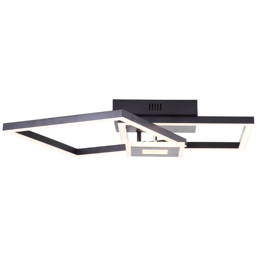 Plafonnier Bray carré noir Brilliant 4004353420016
