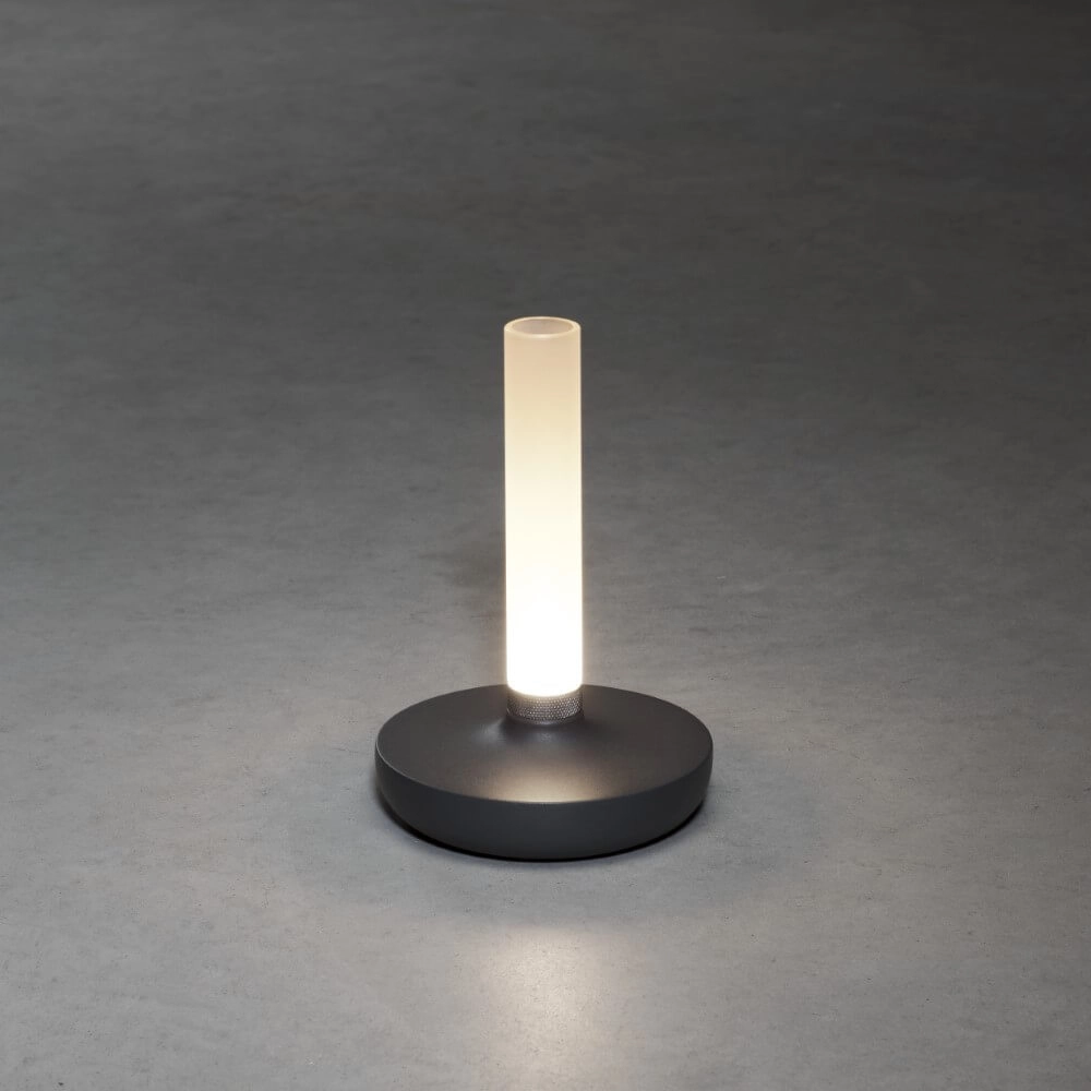 Lampe de table rechargeable Biarritz anthracite KonstSmide 7318308273730