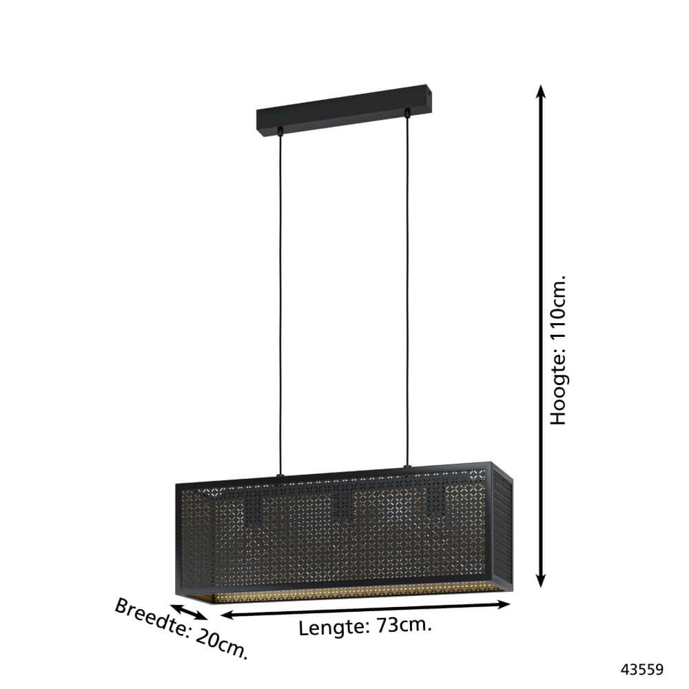 Lampe suspendue noire Sallicano Eglo 9002759435592