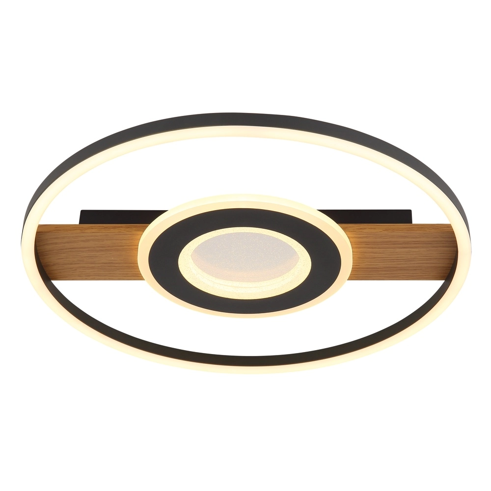 Lampe de plafond noire Pikara Conception en bois Globo 9007371462711