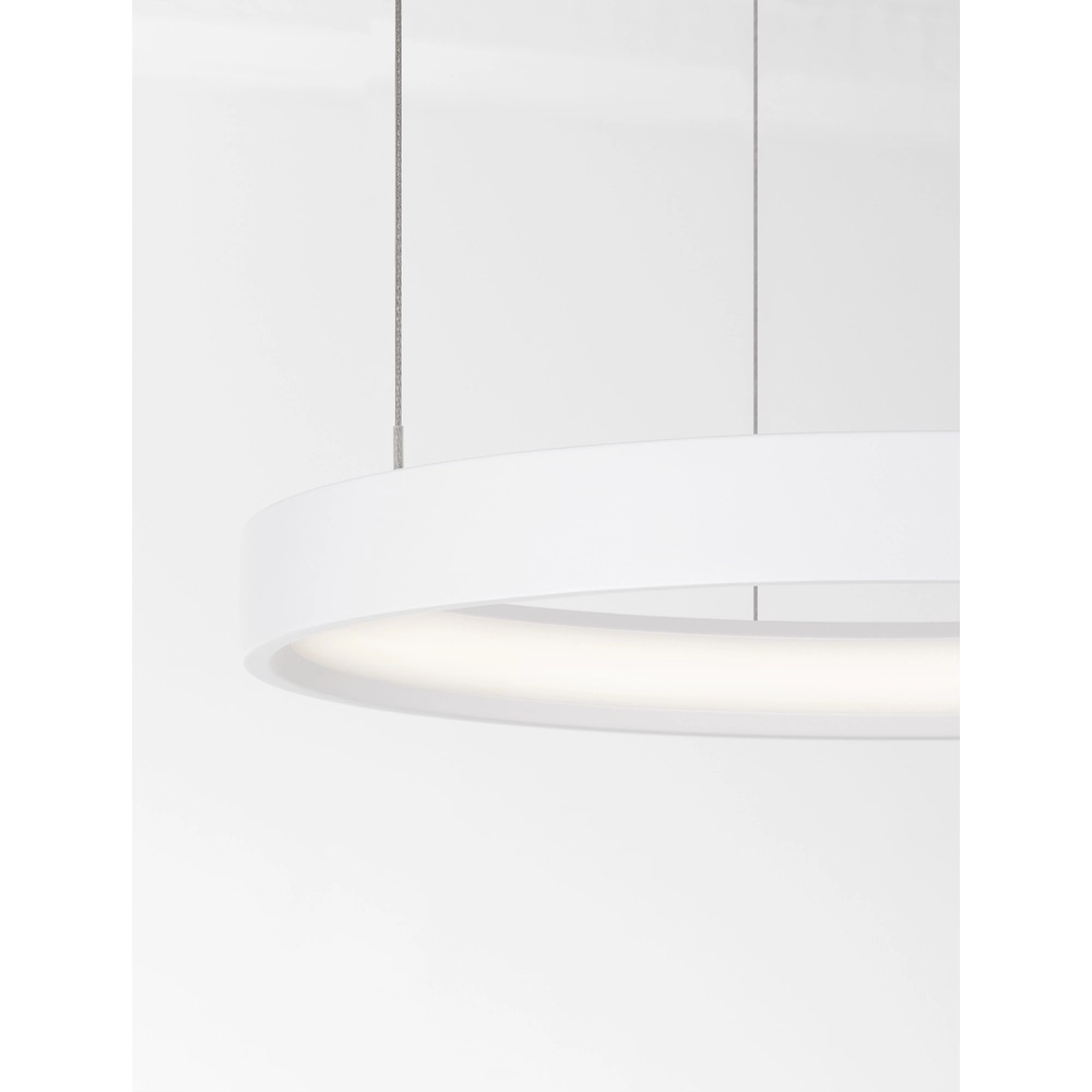 Suspension ronde Perrine blanc Ø 40cm Lyora 5212017438386