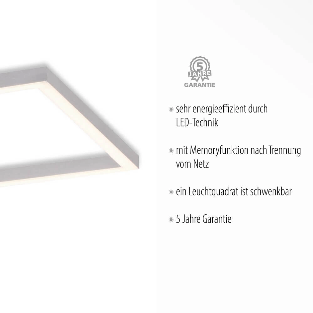 Plafonnier Iven 64 cm - acier inoxydable 3000K Just Light 4043689972950