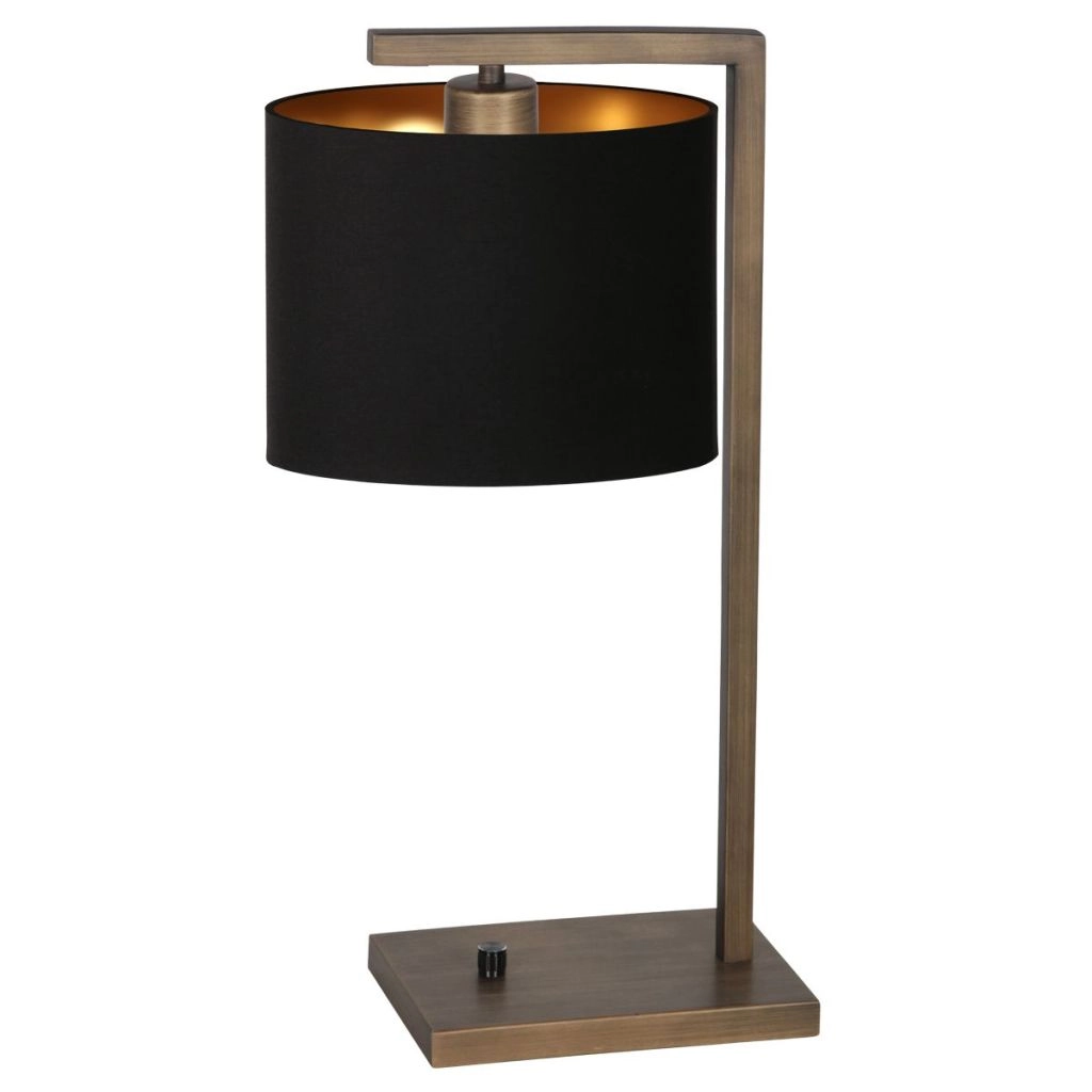 Lampe de table Stang avec capuche noire Steinhauer 8712746189759