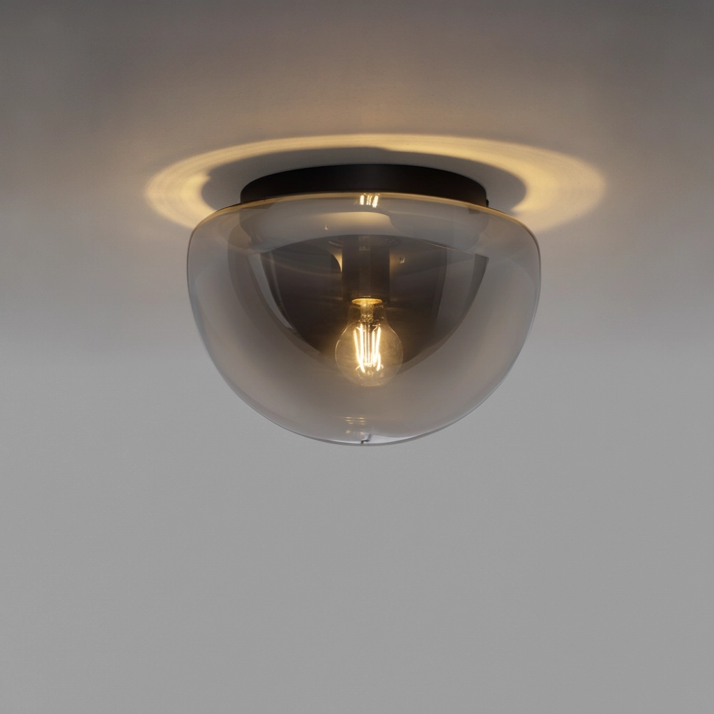 Plafonnier Ebony verre fumé Ø 31,5 cm
