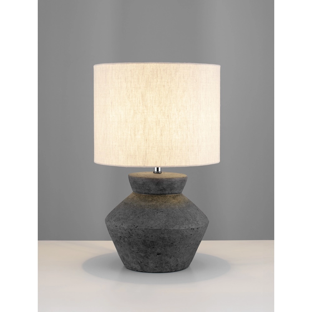 Lampe de table Plumage anthracite avec teinte crème