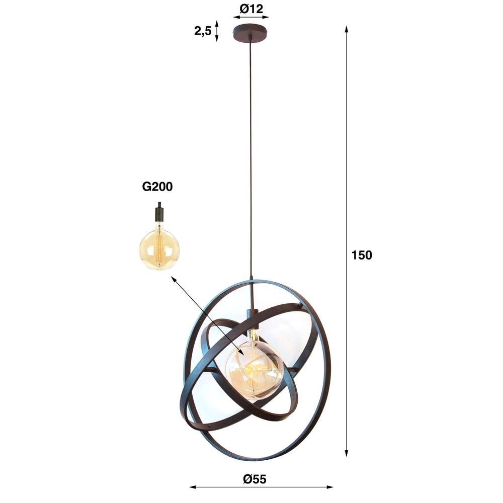 Lampe pendante de conception Galaxy Ø 55cm Lyora 8716803512115