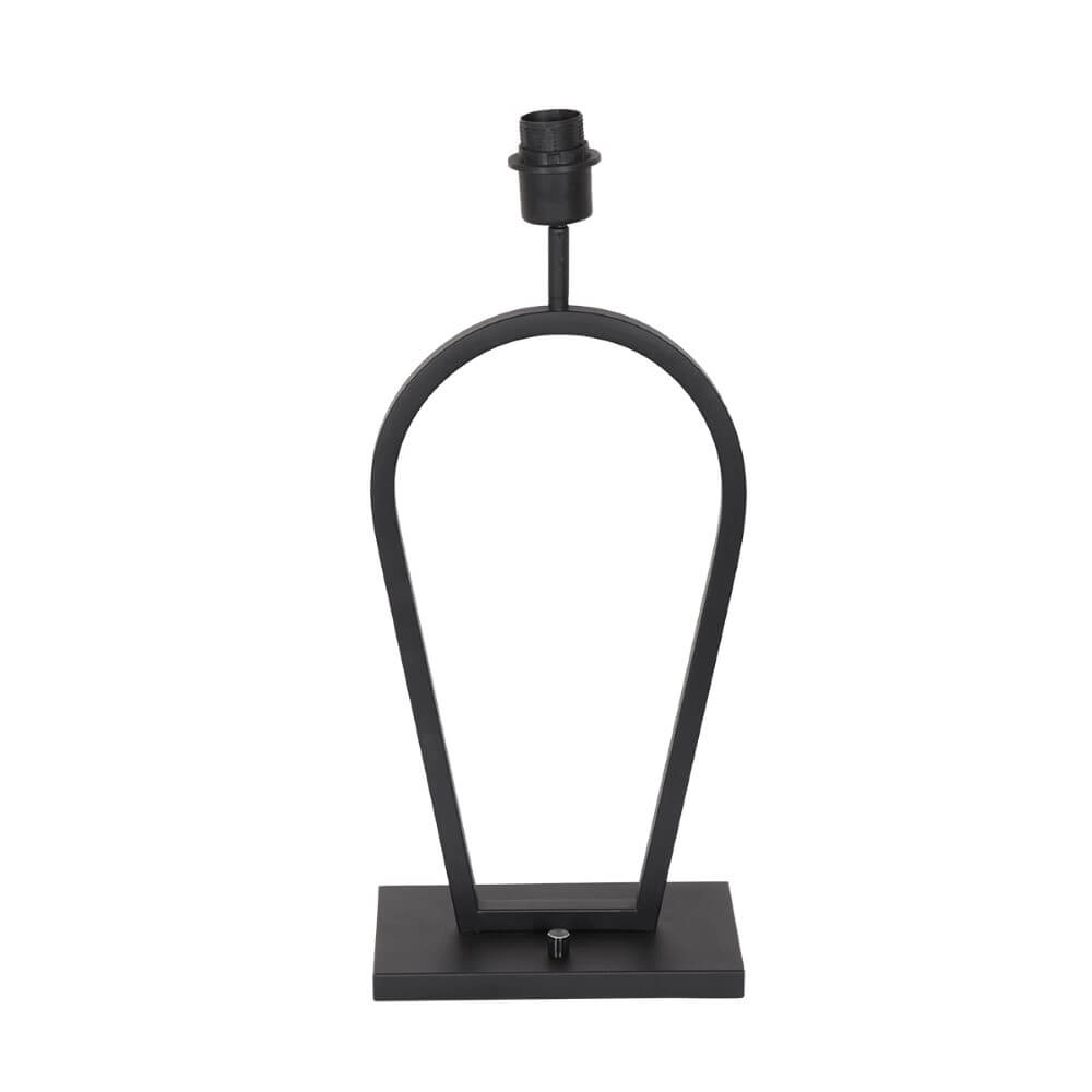 Lampe de table noire Stang avec capuche en velours taupe Steinhauer 8712746166842