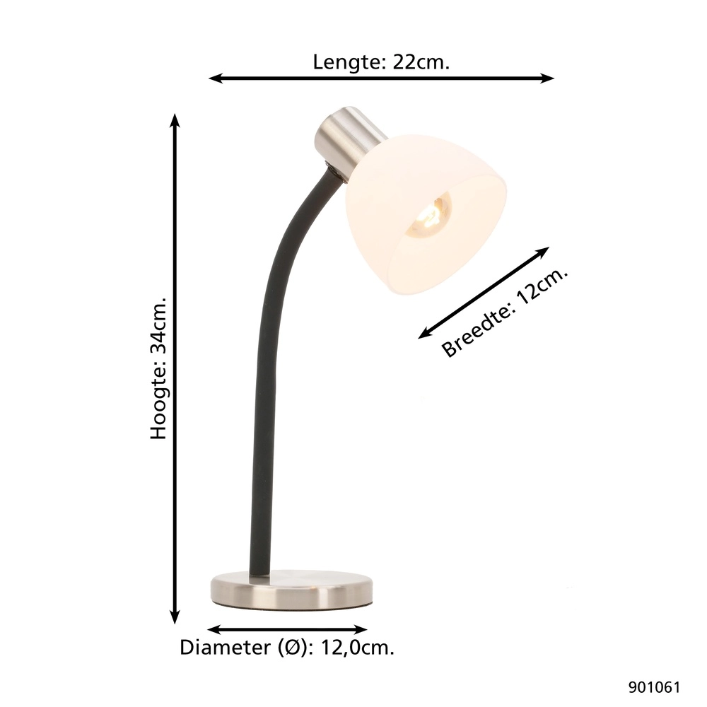 Lampe de bureau élégante Macere Acier inoxydable Eglo 9008606304325