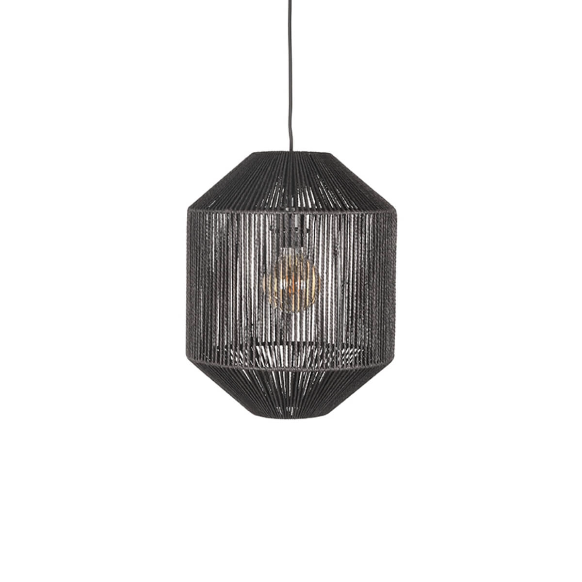 Lampe suspendue en jute noir Ibiza Ø 33 cm Label51 8720195423171