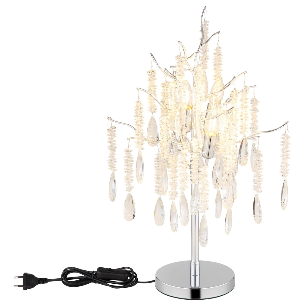 Lampe de table Kinga Gris argenté Globo 9007371579006