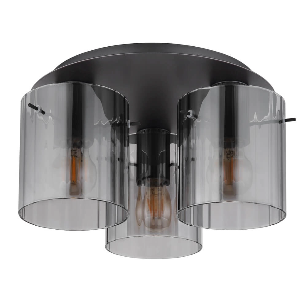 Plafonnier Tulivar Design Verre fumé 3 lumières Globo 9007371456901