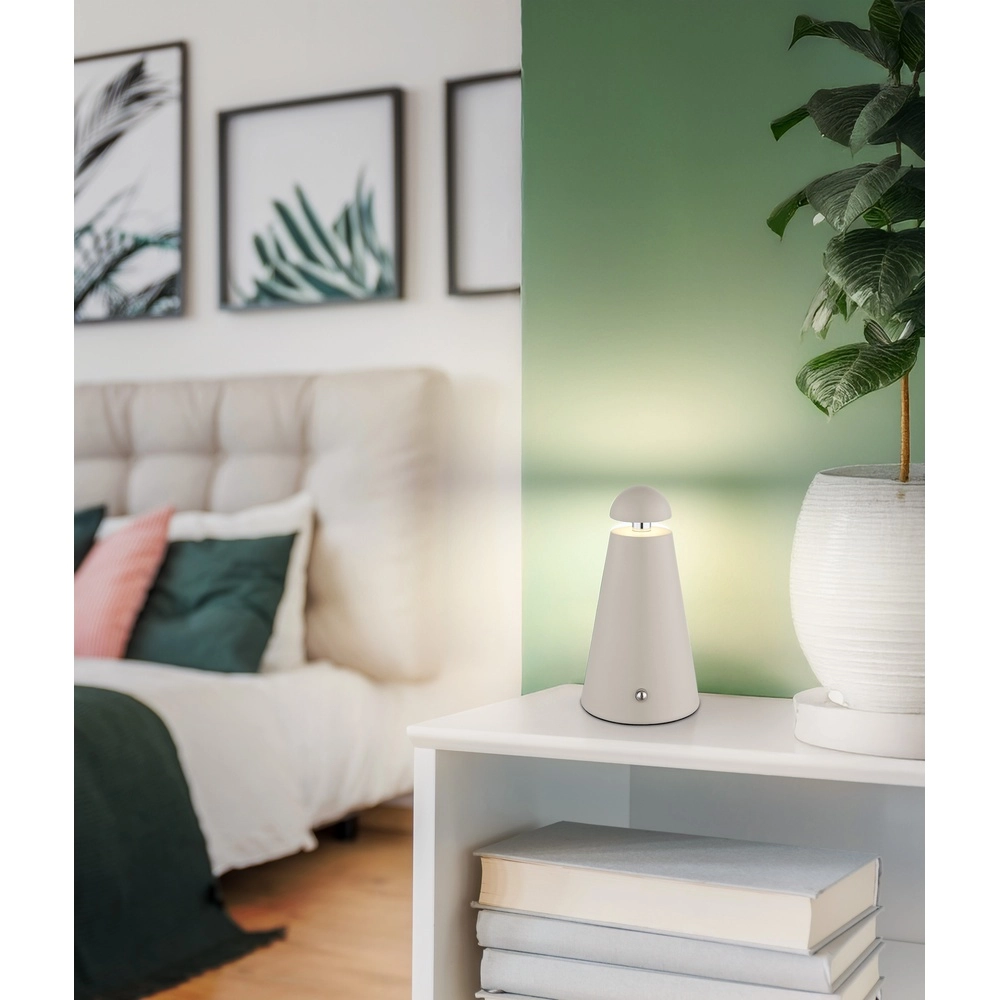 Lampe de table moderne Liva brun sable Globo 9007371566914